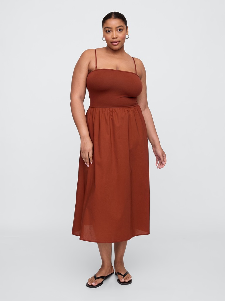 Poplin Midi Dress