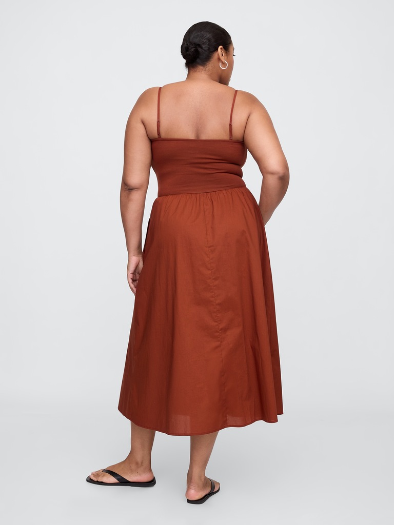 Poplin Midi Dress