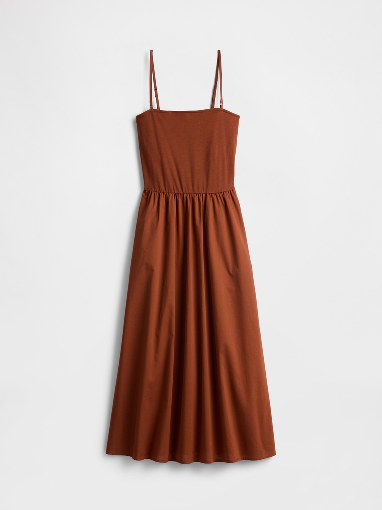 Poplin Midi Dress