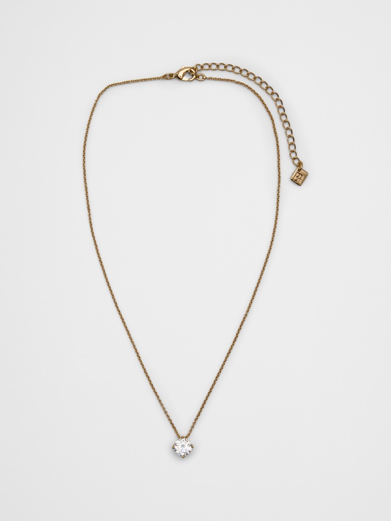 Cubic Zirconia Solitaire Necklace