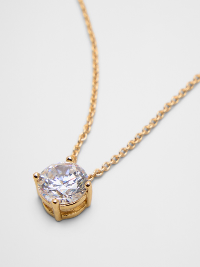 Cubic Zirconia Solitaire Necklace