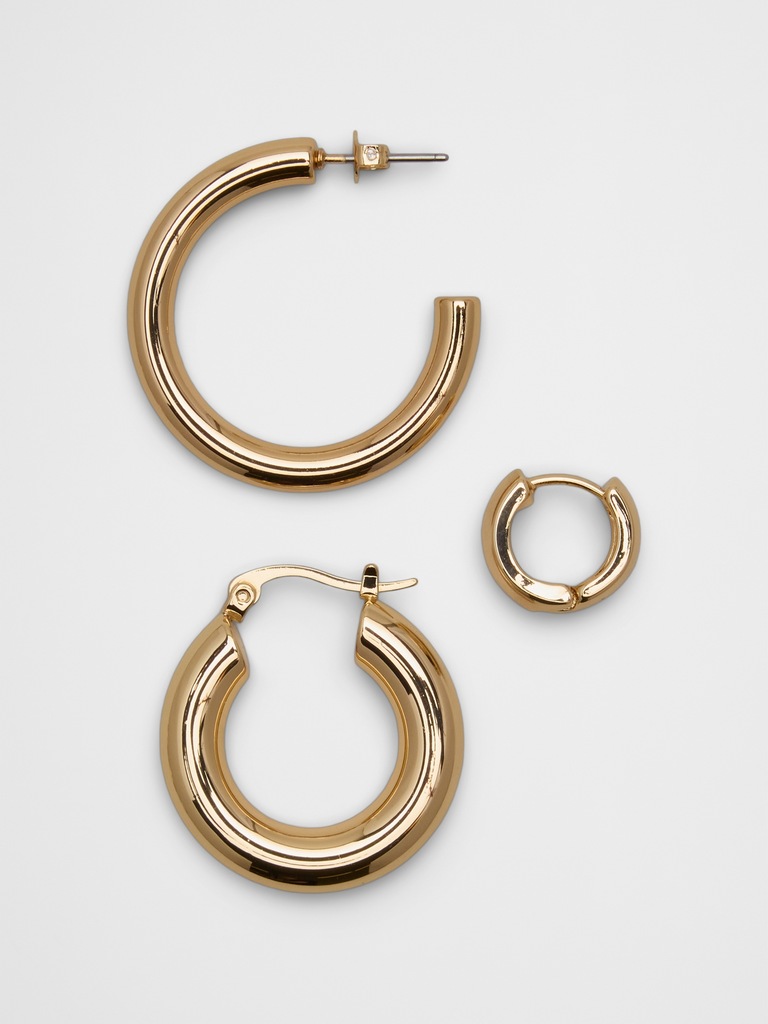 Gold Earrings Set