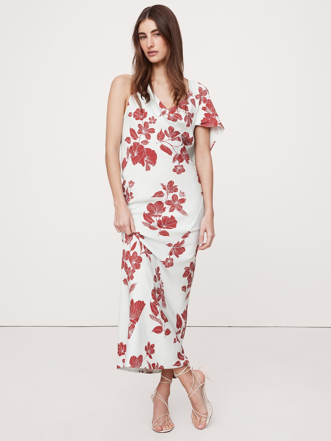 V-Neck Hardware One-Piece Swimsuit