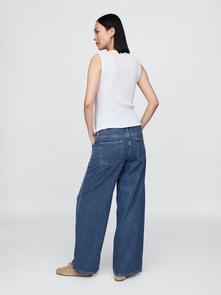 Maternity True Waistband Full Panel UltraSoft Baggy Jeans
