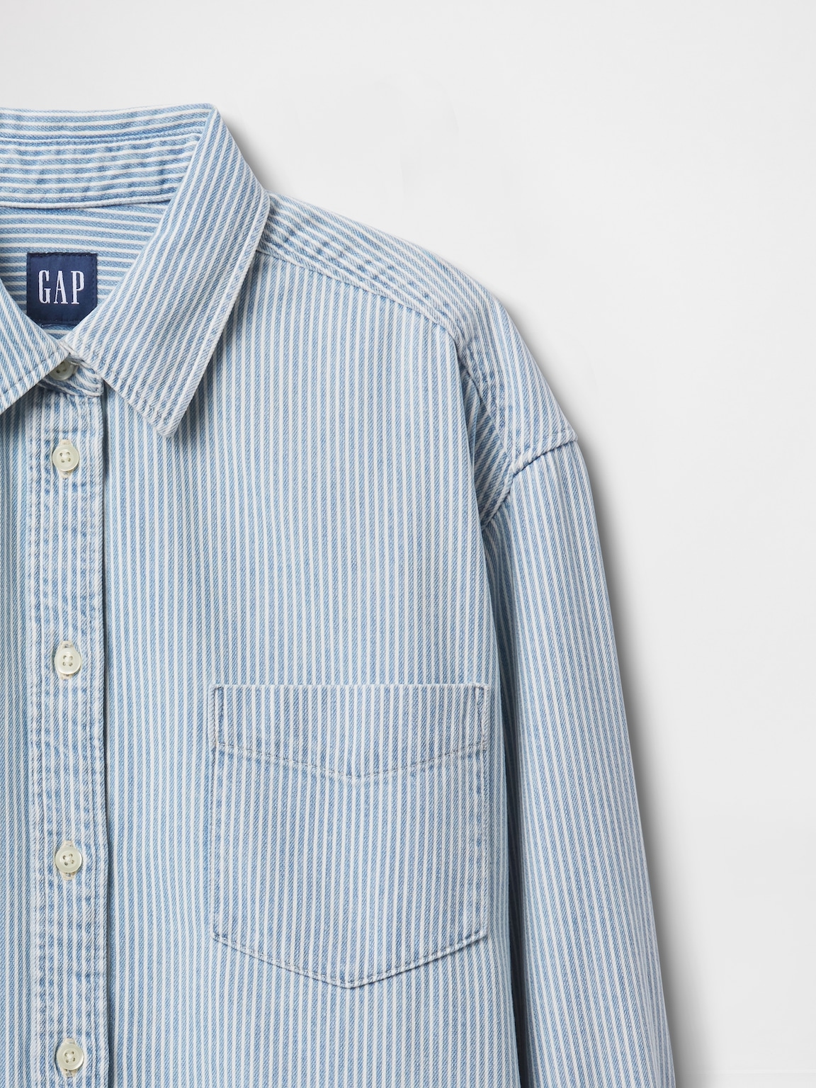 Denim Stripe Big Shirt
