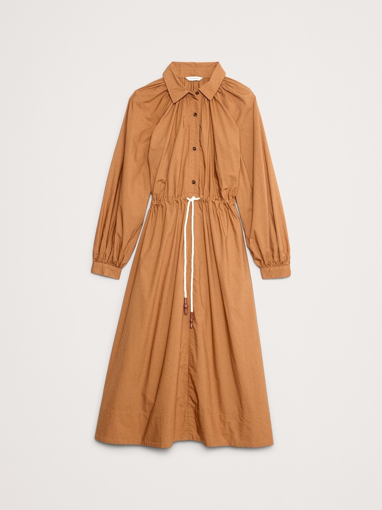 Cotton Poplin Midi Shirtdress