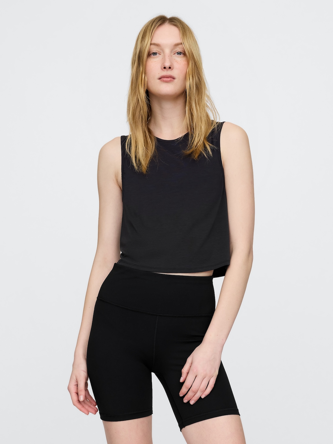 GapFit Breathe Crop Muscle Tank Top