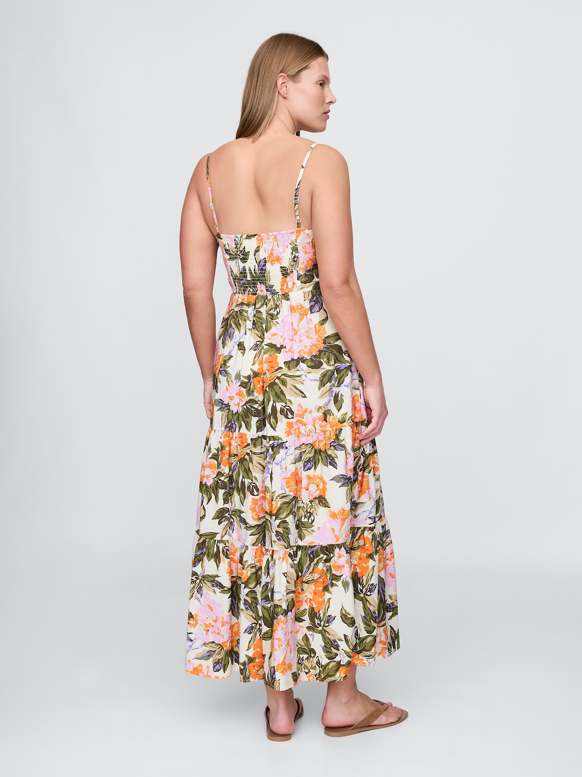 Tie-Front Tiered Maxi Dress