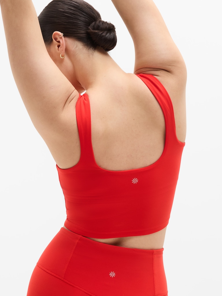 Transcend Square Neck Crop Sports Bra A-C
