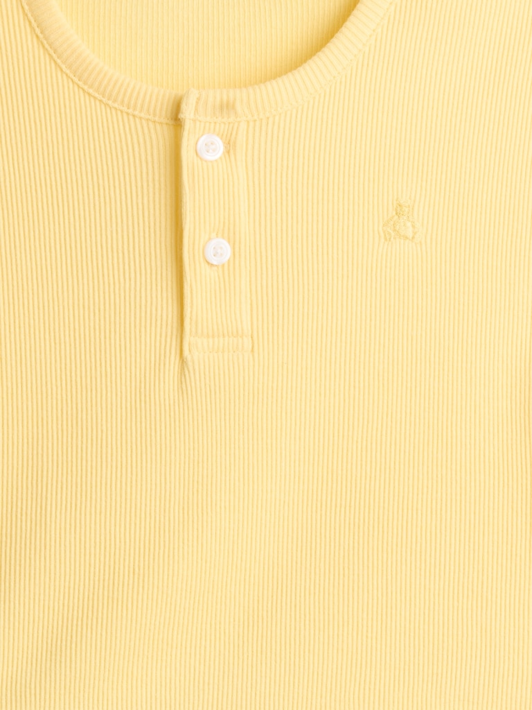 Baby Ribbed Henley Two-Piece Outfit Set