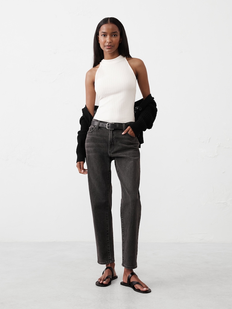 Wide Ribbed Halter Top