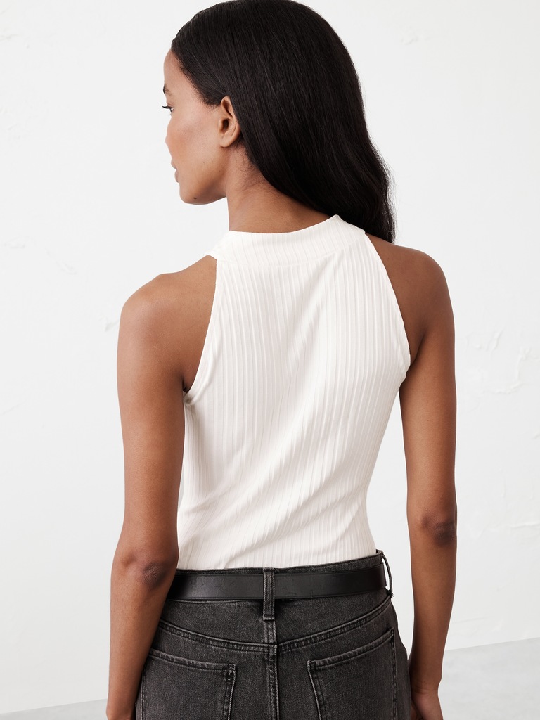 Wide Ribbed Halter Top