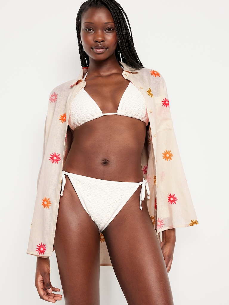 Crochet String Bikini Swim Bottoms