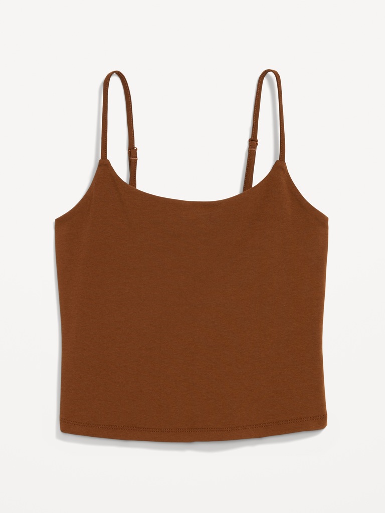 Fitted Double-Layer Cropped Cami Top