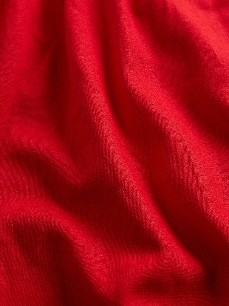 Linen-Blend Easy Wide-Hem Pants