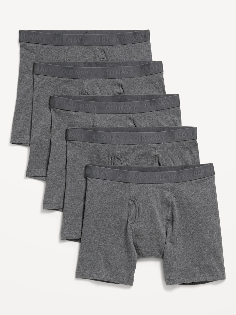 5-Pack Soft-Washed Boxer Briefs -- 6.25-inch inseam