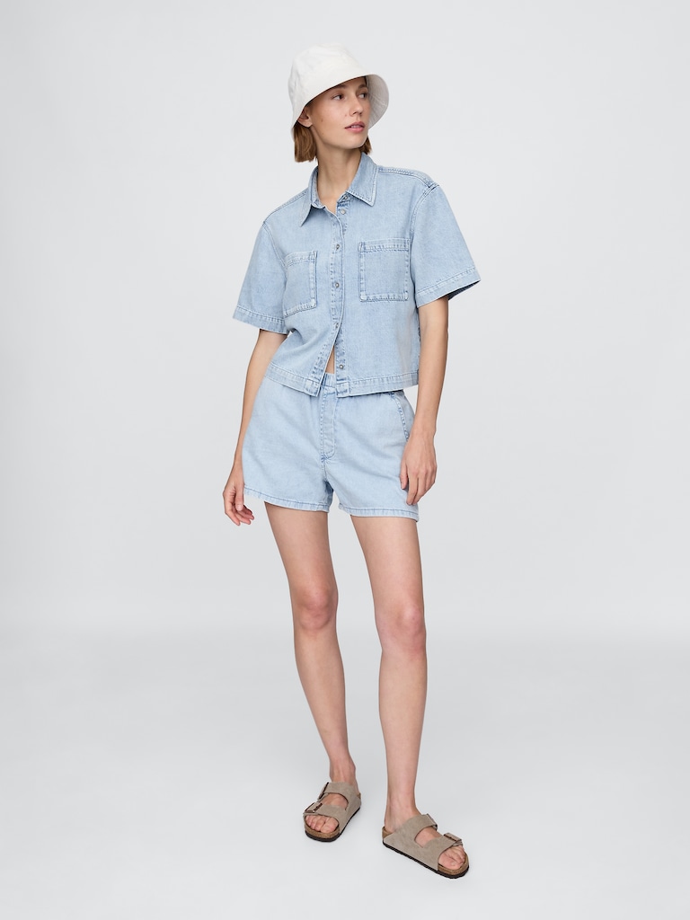 Mid Rise UltraSoft Easy Denim Boxer Shorts