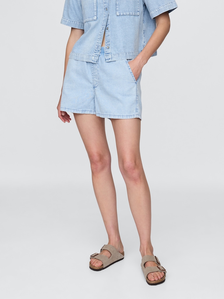 Mid Rise UltraSoft Easy Denim Boxer Shorts