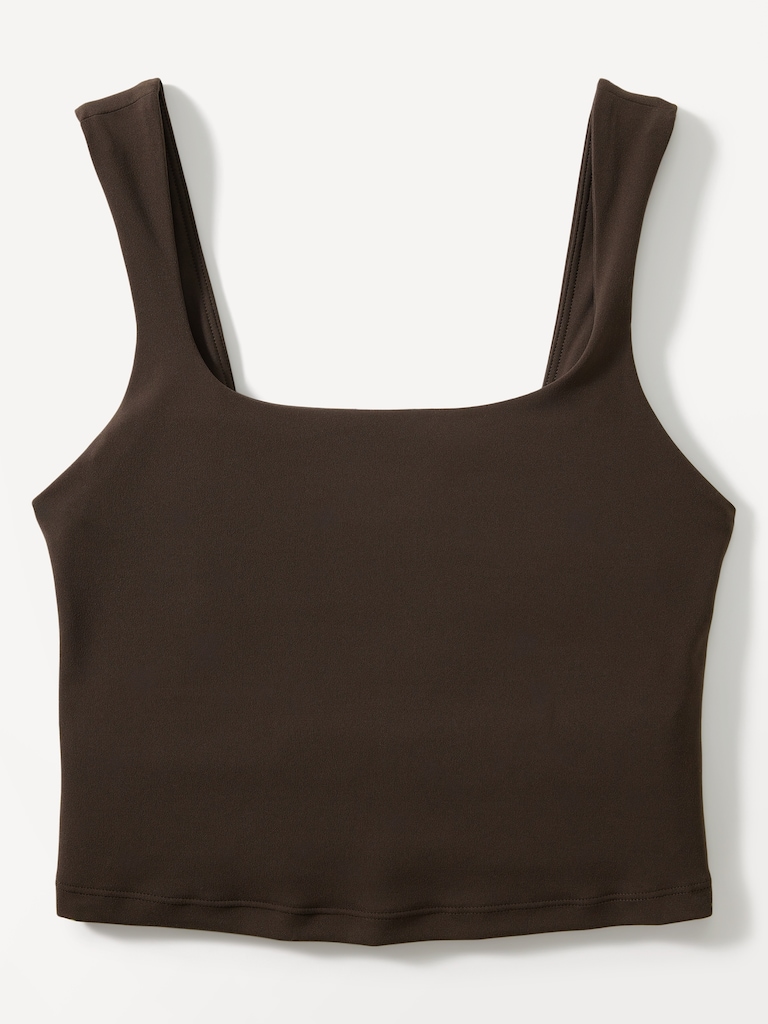 Transcend Square Neck Crop Sports Bra D-DD