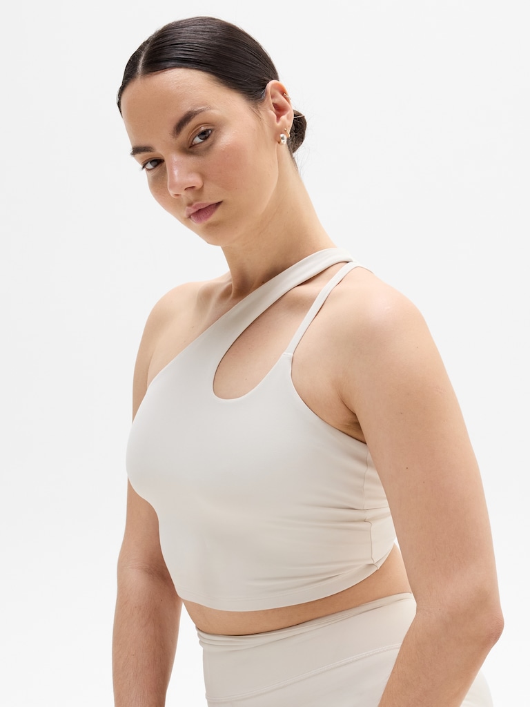 Transcend Asymmetrical Crop Sports Bra