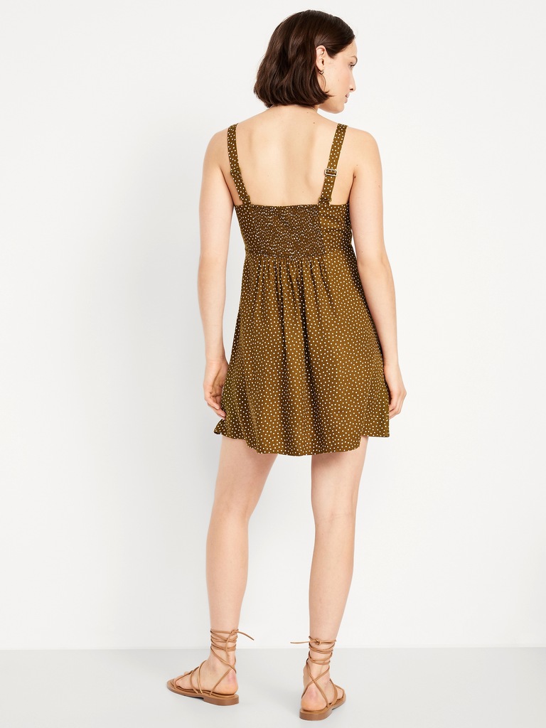 Fit & Flare Crepe Mini Dress