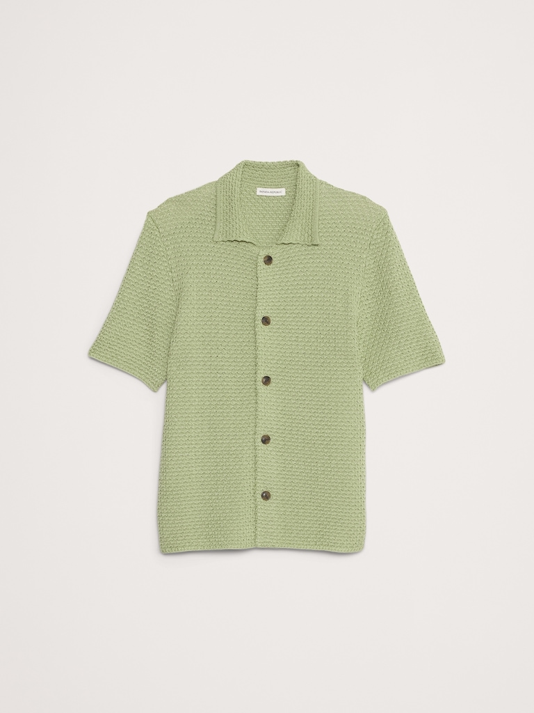 Crochet Cotton Knit Shirt