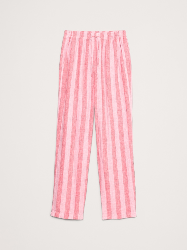 Linen Pull-On Ankle Pant