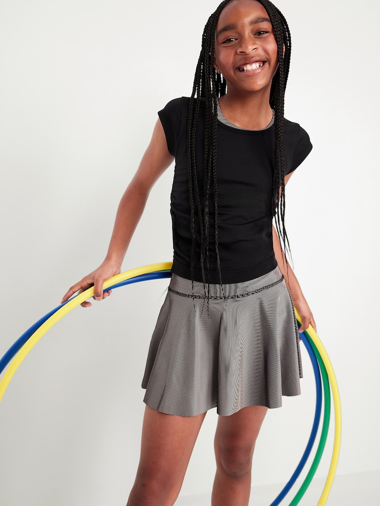 Fitted Ruched Seamless Performance Top for Girls