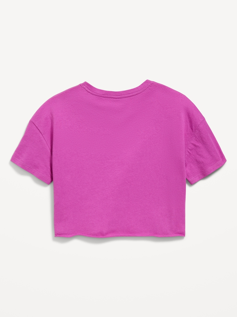 Wednesday™ Oversized Cropped Graphic T-Shirt for Girls