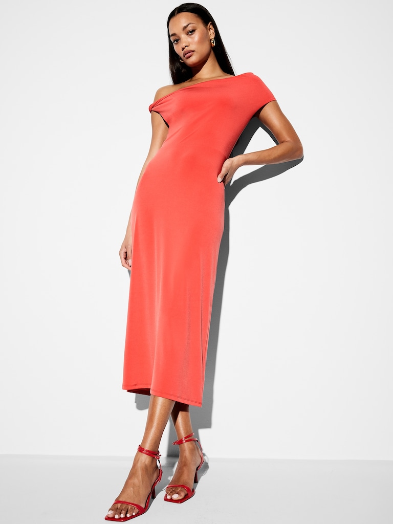 The Occasion by Old Navy One-Shoulder Midi Dress
