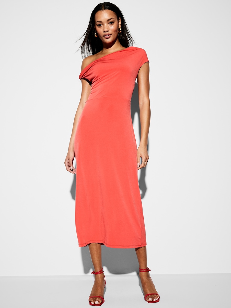 The Occasion by Old Navy One-Shoulder Midi Dress