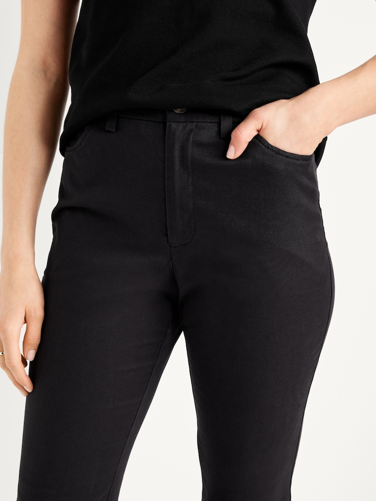 High-Waisted Uniform Boot-Cut Pants
