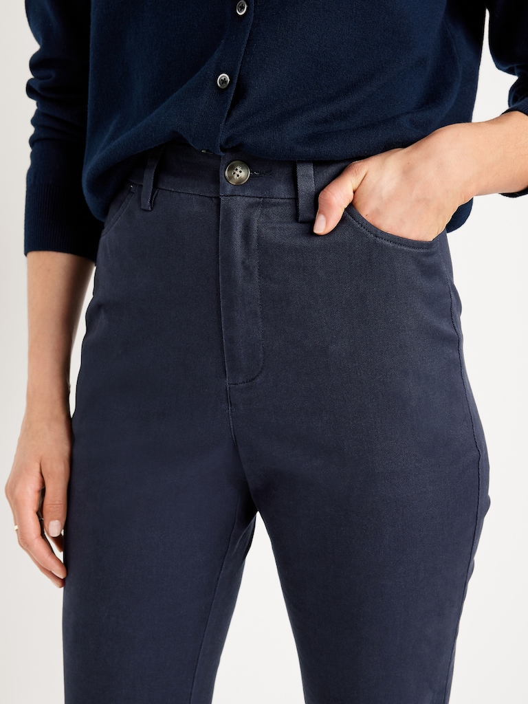 High-Waisted Uniform Boot-Cut Pants