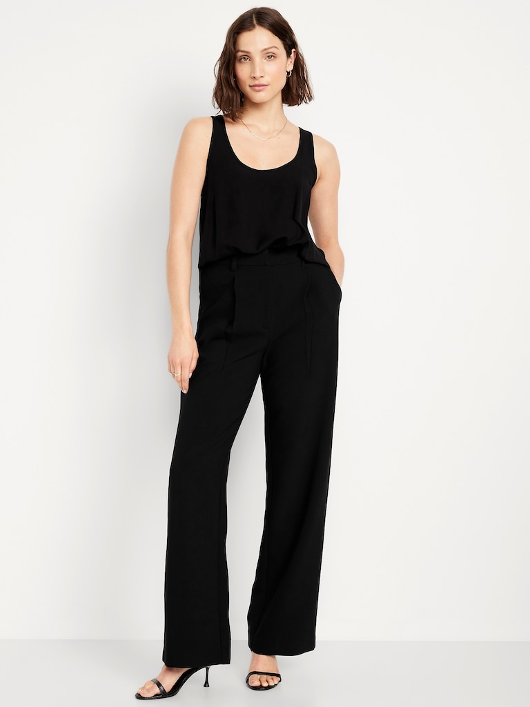 V-Neck Hardware One-Piece Swimsuit