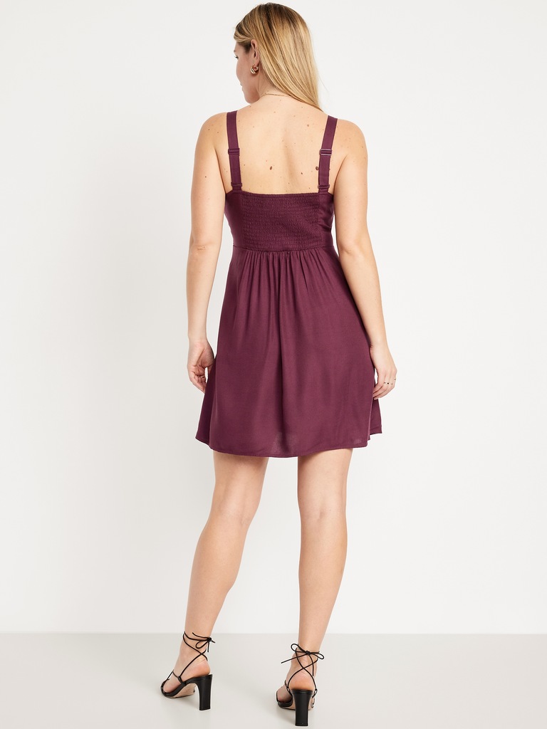 Fit & Flare Crepe Mini Dress