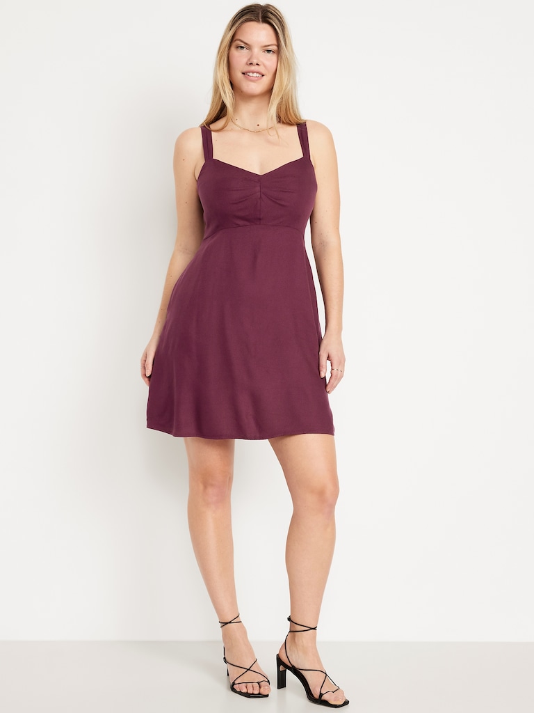 Fit & Flare Crepe Mini Dress