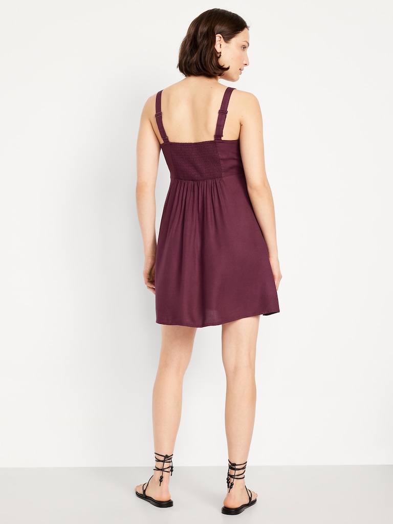 Fit & Flare Crepe Mini Dress