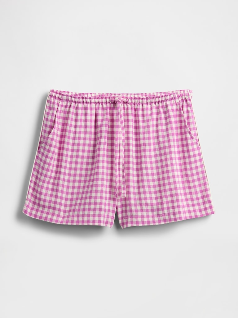 Linen-Blend PJ Shorts