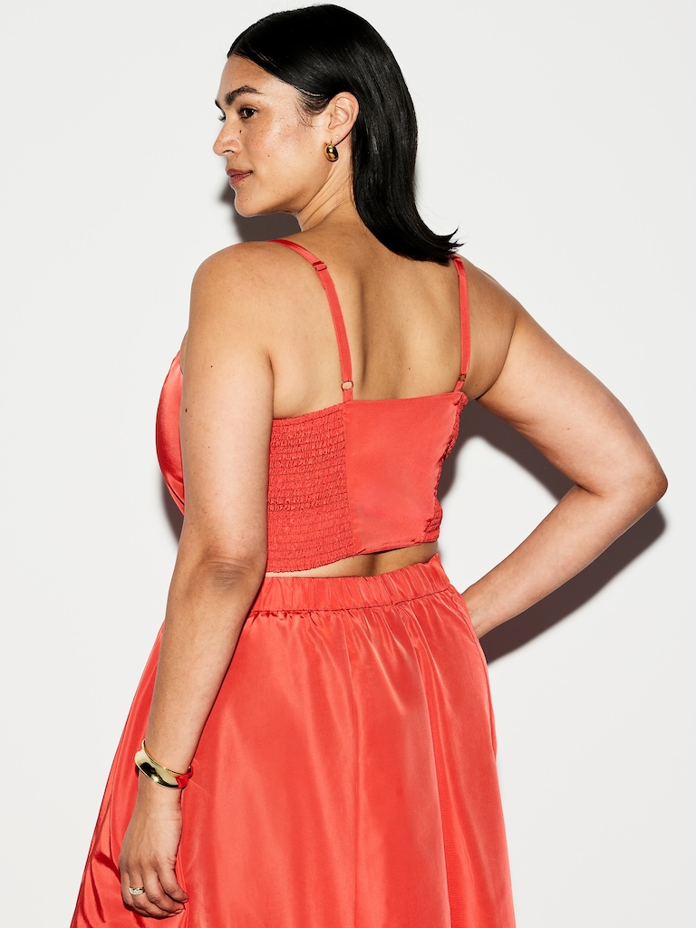 The Occasion by Old Navy Taffeta Cropped Tank Top