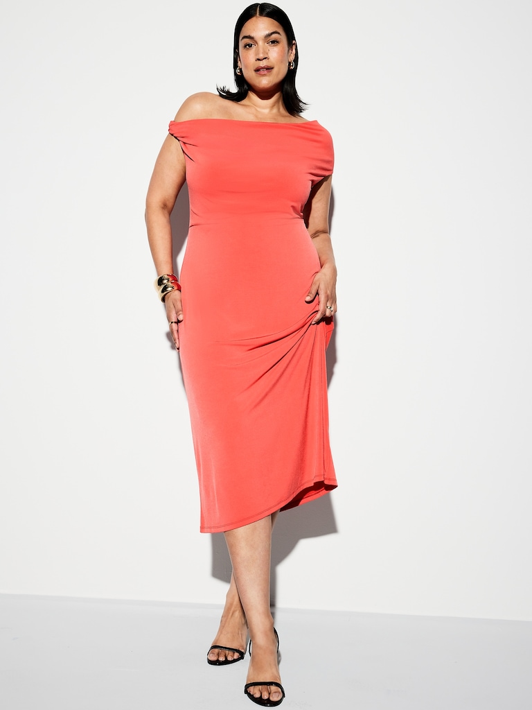 The Occasion by Old Navy One-Shoulder Midi Dress