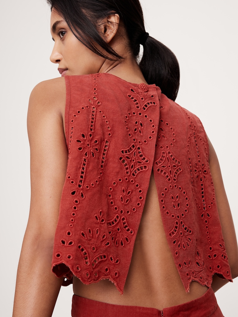 Tencel™-Linen Eyelet Tank