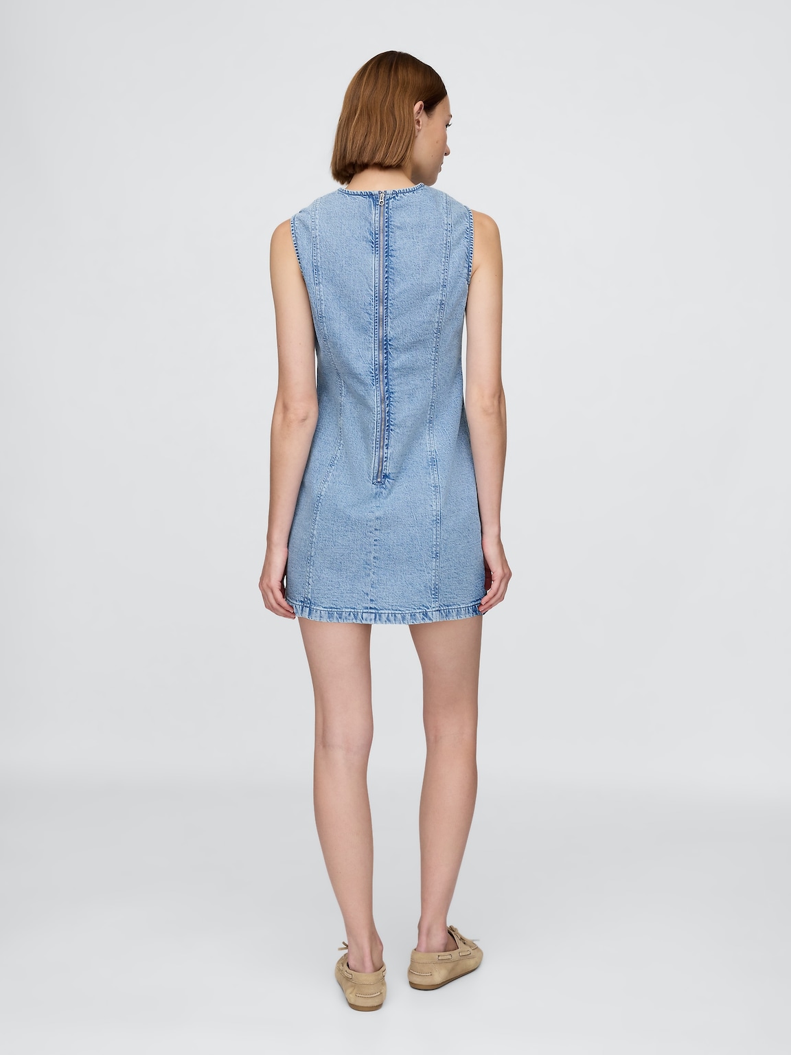 Denim Mini Shift Dress