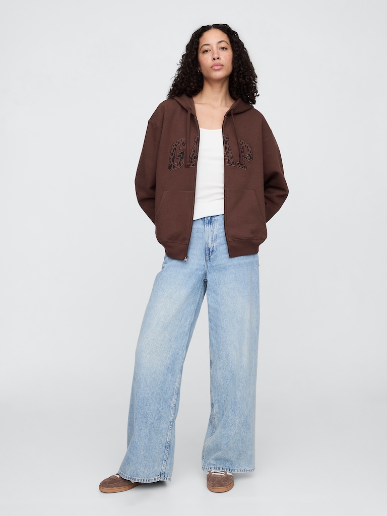 Relaxed Gap Logo Zip Hoodie