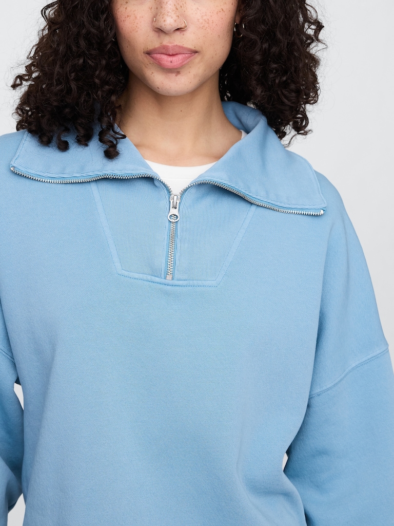 Oversized Quarter-Zip Sweatshirt