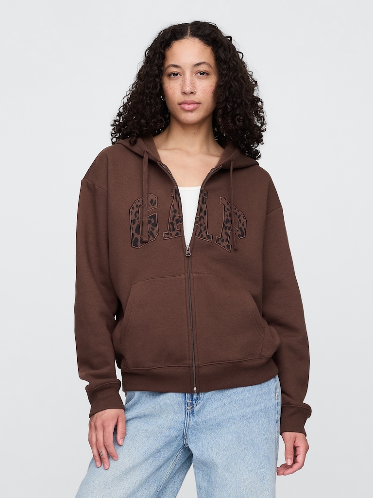 Relaxed Gap Logo Zip Hoodie