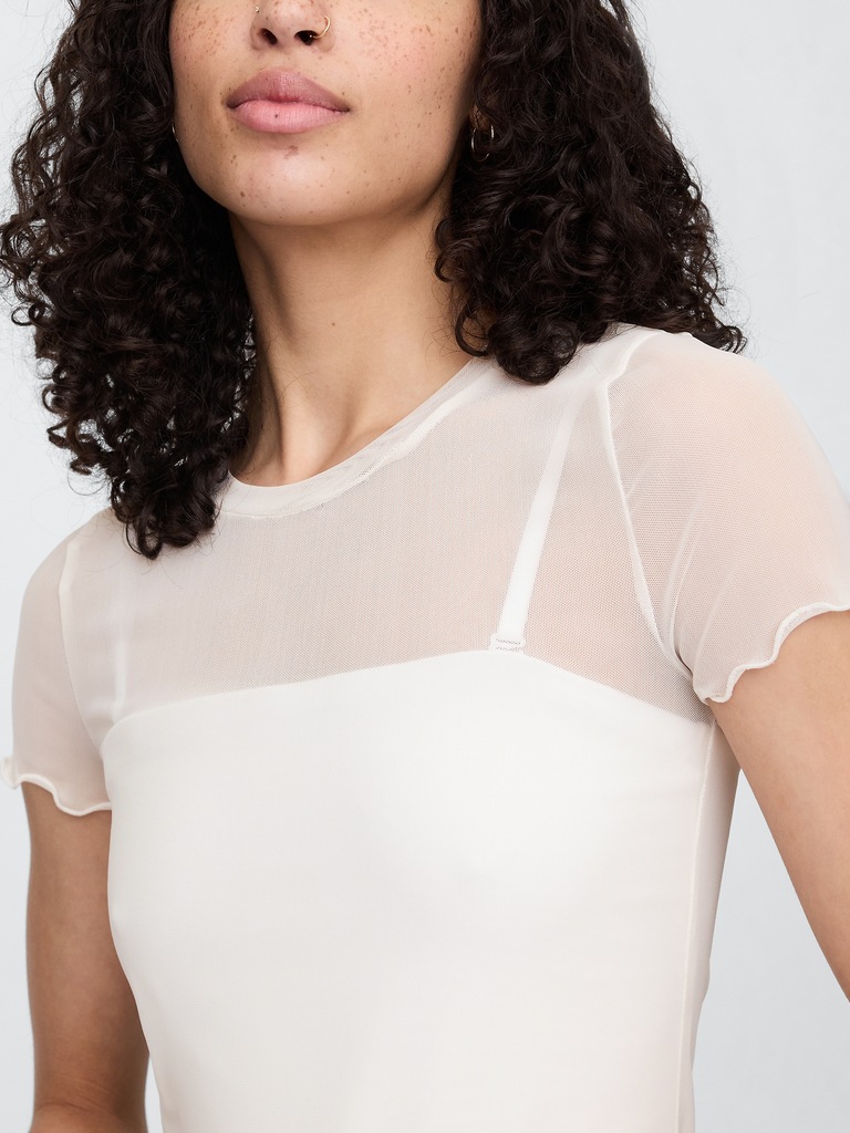 Mesh Crewneck T-Shirt