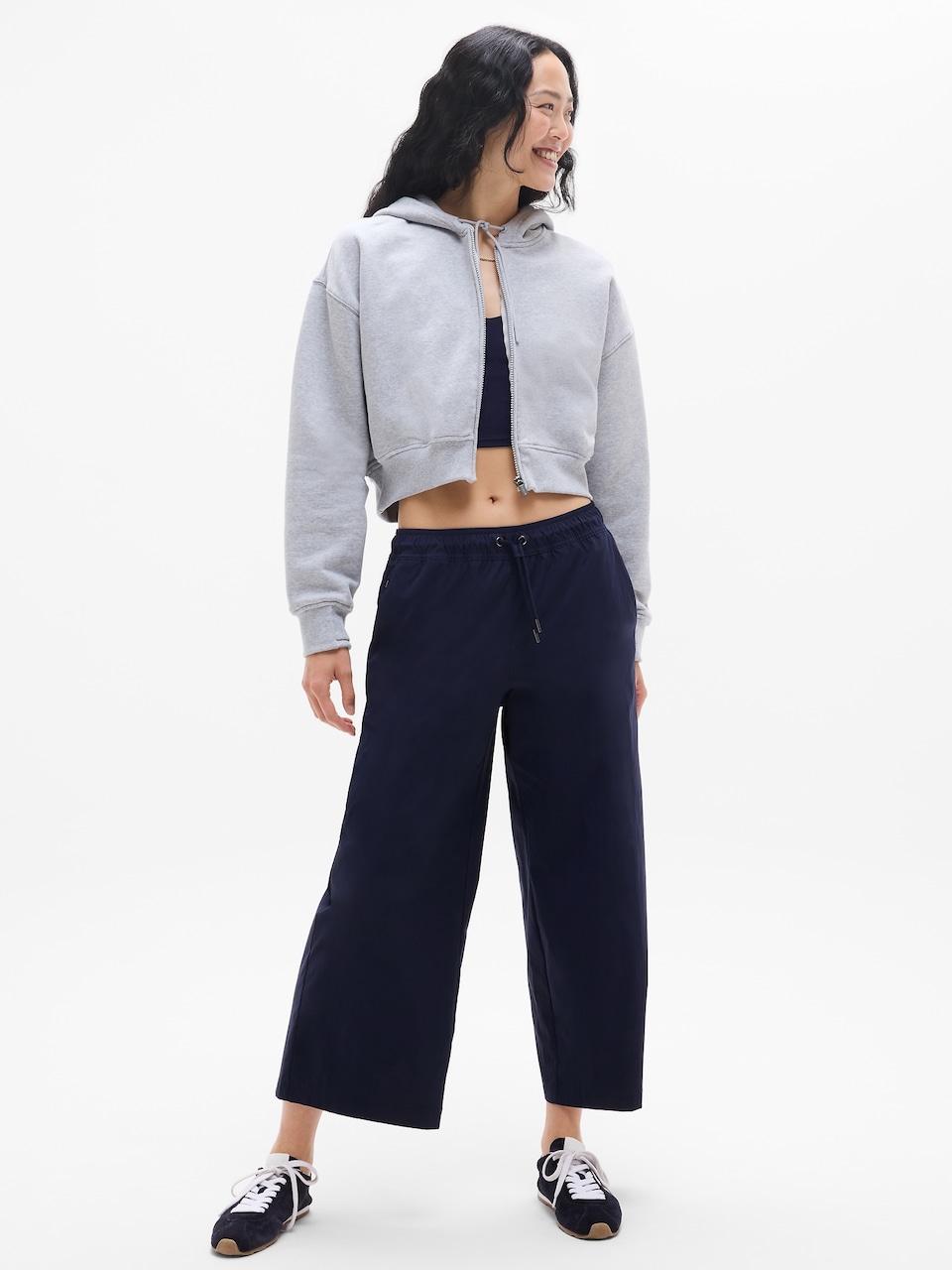 Midday Mid Rise Crop Poplin Pant
