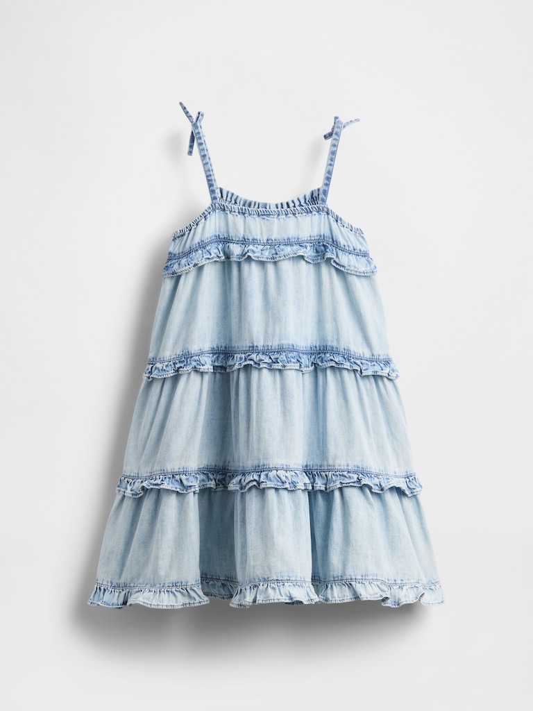 Baby & Toddler Ruffle Tiered Denim Dress