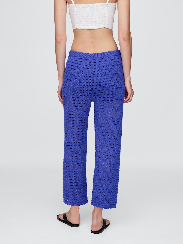 100% Cotton Crochet Ankle Pants