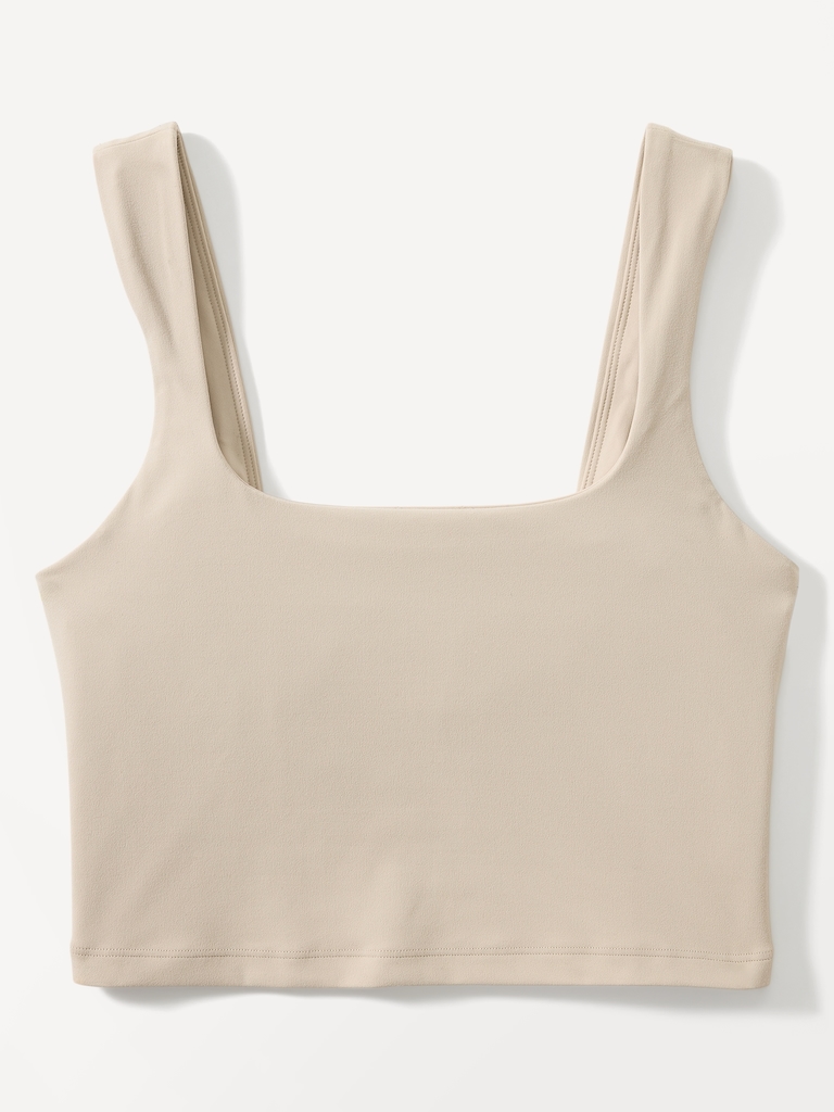 Transcend Square Neck Crop Sports Bra A-C